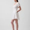 Minivestido con cintura fruncida