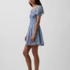 Minivestido con cintura fruncida