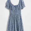 Minivestido con cintura fruncida