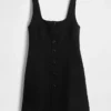 Minivestido con costuras y tejido elástico en dos direcciones