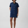 Minivestido de camisa vaquera ultrasuave