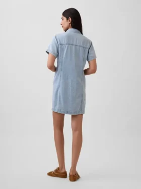 Minivestido de camisa vaquera ultrasuave