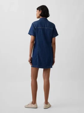 Minivestido de camisa vaquera ultrasuave