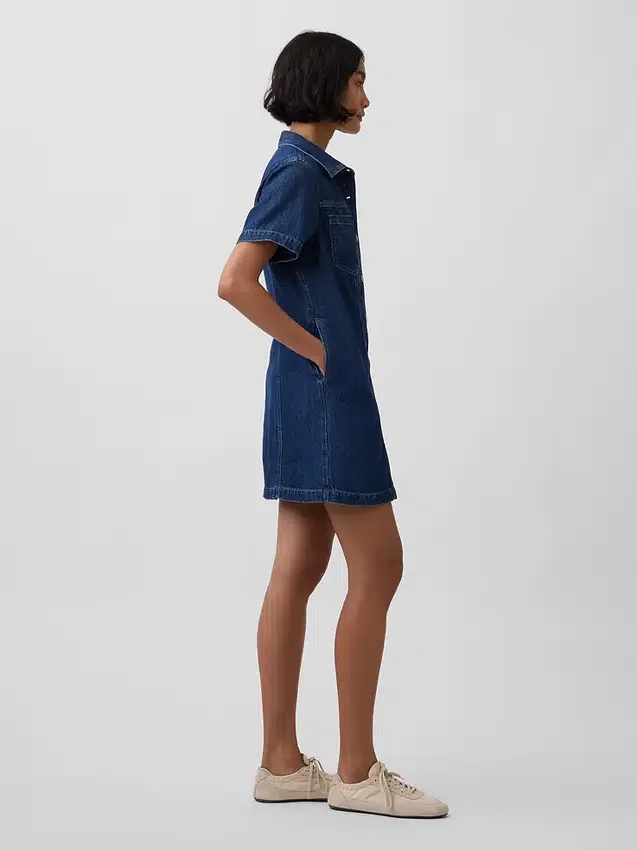 Minivestido de camisa vaquera ultrasuave