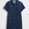 Minivestido de camisa vaquera ultrasuave