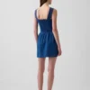 Minivestido de cintura baja con pinzas