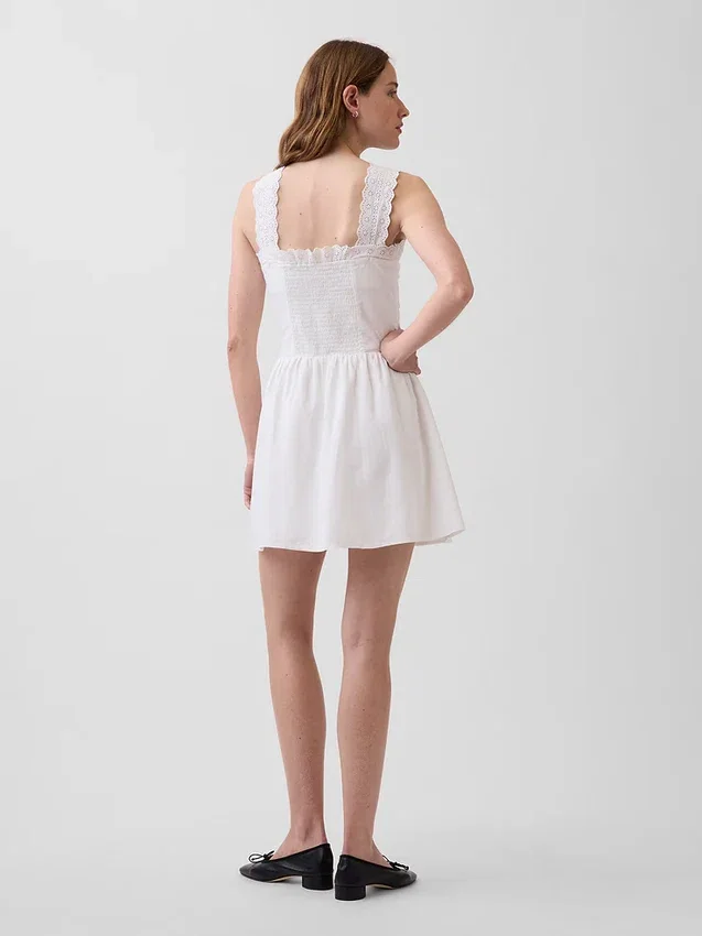 Minivestido de cintura baja con pinzas