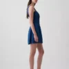 Minivestido de cintura baja con pinzas