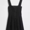 Minivestido de cintura baja con pinzas