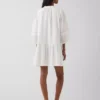 Minivestido de cintura baja con ribete de encaje