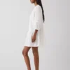 Minivestido de cintura baja con ribete de encaje