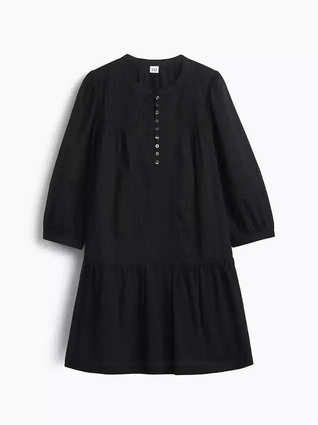 Minivestido de cintura baja con ribete de encaje