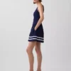 Minivestido de cintura baja en mezcla de lino