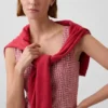 Minivestido de cintura baja en mezcla de lino