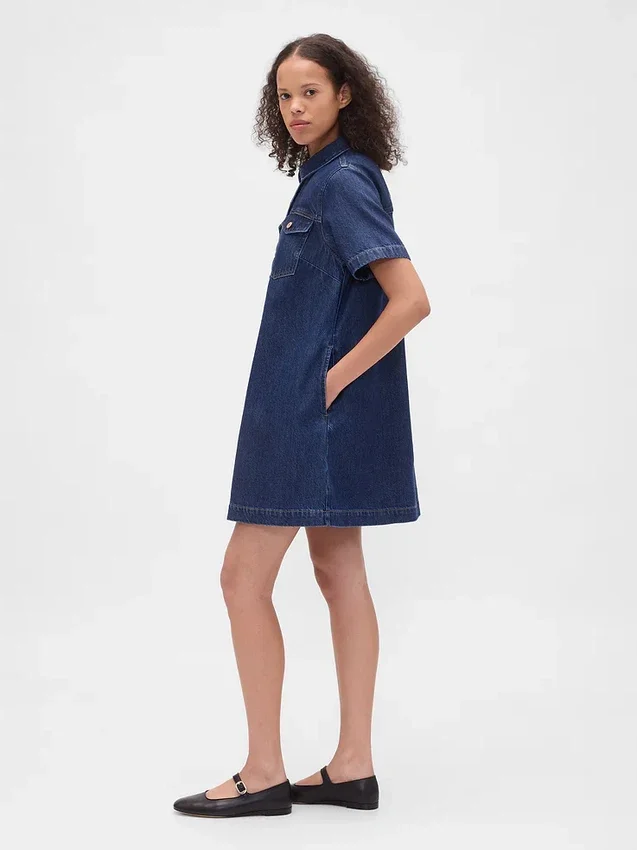 Minivestido de denim ultrasuave