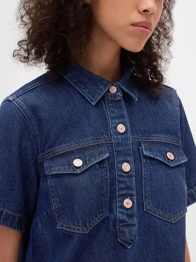 Minivestido de denim ultrasuave