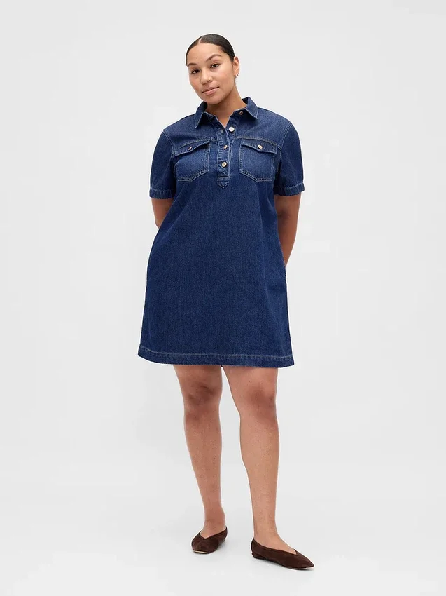 Minivestido de denim ultrasuave