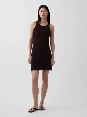 Minivestido de ganchillo 100 % algodón