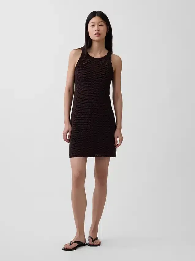 Minivestido de ganchillo 100 % algodón
