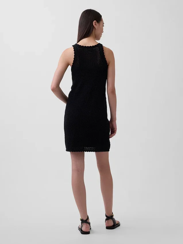 Minivestido de ganchillo 100 % algodón