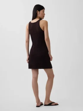 Minivestido de ganchillo 100 % algodón