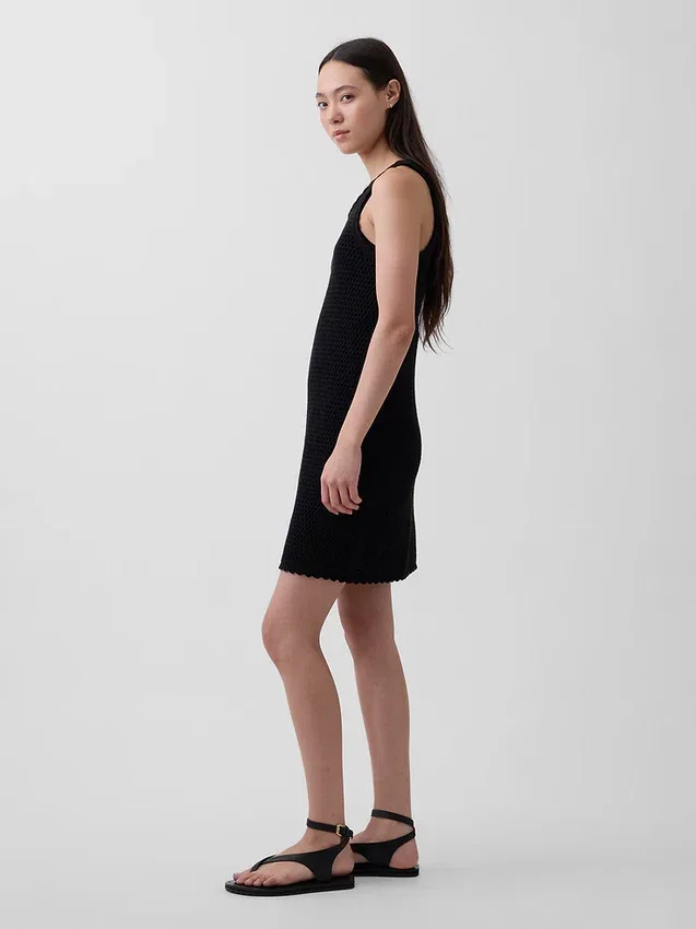 Minivestido de ganchillo 100 % algodón