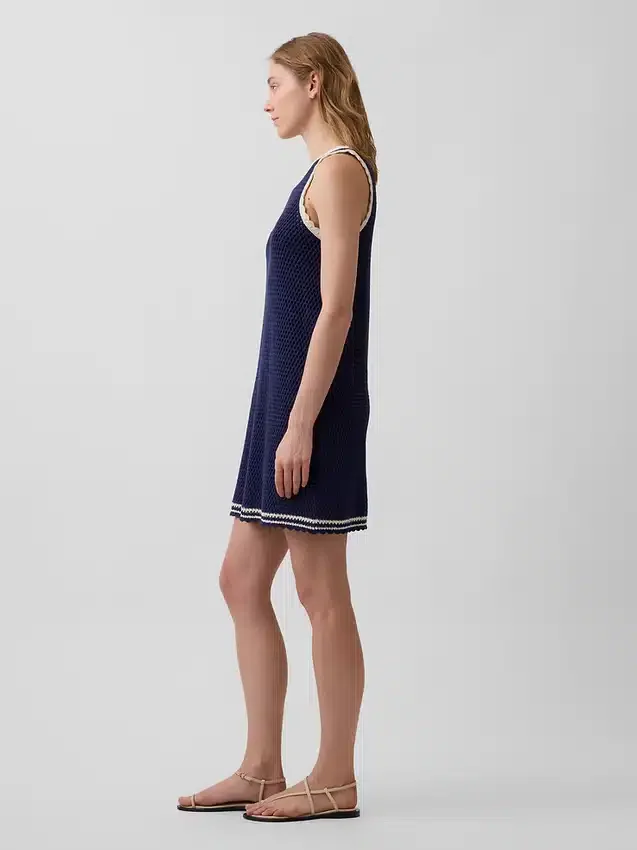 Minivestido de ganchillo 100 % algodón