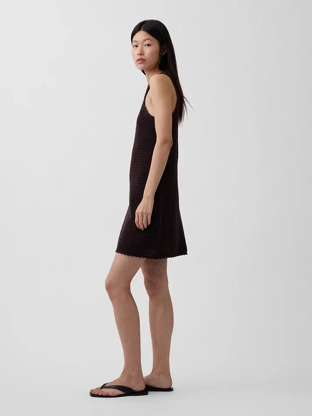 Minivestido de ganchillo 100 % algodón