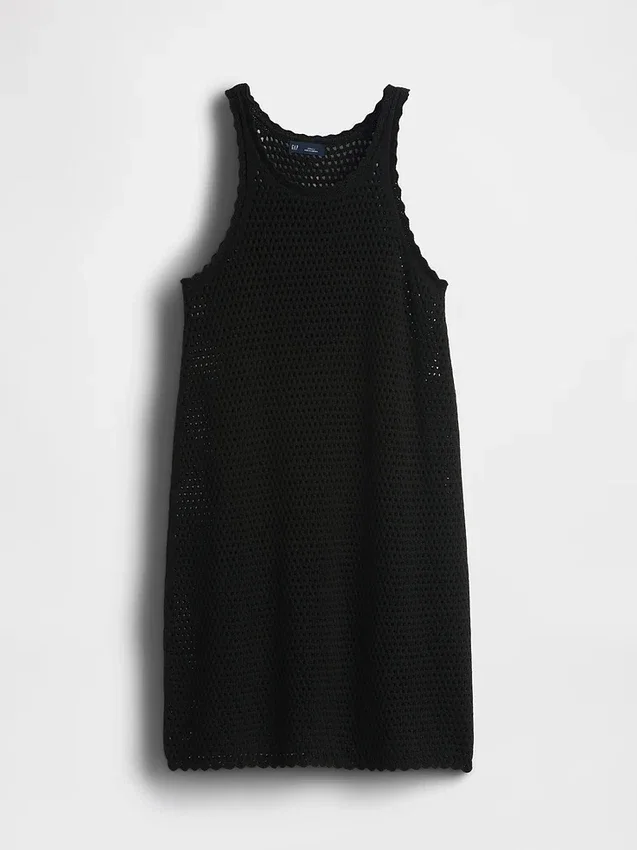 Minivestido de ganchillo 100 % algodón