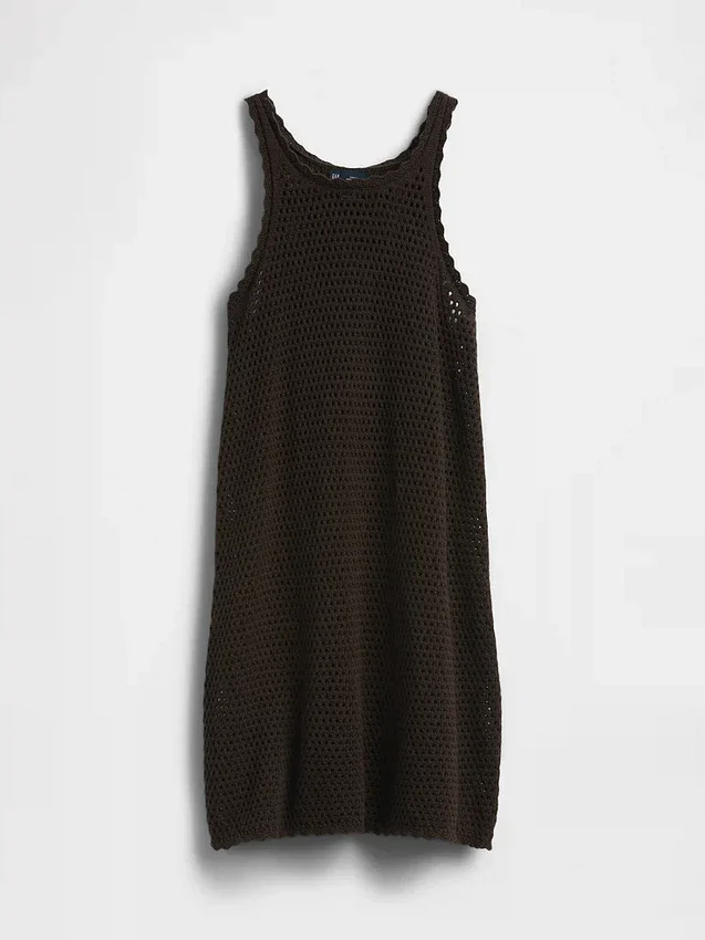 Minivestido de ganchillo 100 % algodón