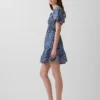 Minivestido de popelín con mangas con volantes