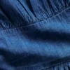 Minivestido infantil de vaquero con mangas abullonadas