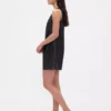 Minivestido recto de piel vegana