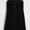 Minivestido sin tirantes de pana