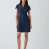 Minivestido tipo camisa con cintura imperio