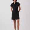 Minivestido tipo camisa con cintura imperio