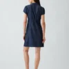 Minivestido tipo camisa con cintura imperio
