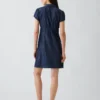 Minivestido tipo camisa con cintura imperio
