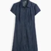 Minivestido tipo camisa con cintura imperio