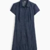 Minivestido tipo camisa con cintura imperio