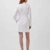 Minivestido tipo camisa plisado