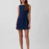 Minivestido vaquero con cuello barco