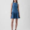 Minivestido vaquero de cintura baja