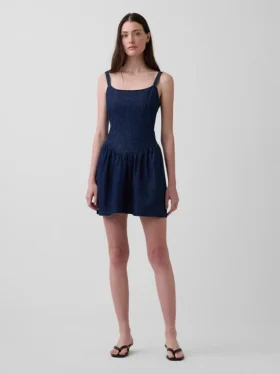 Minivestido vaquero de cintura baja