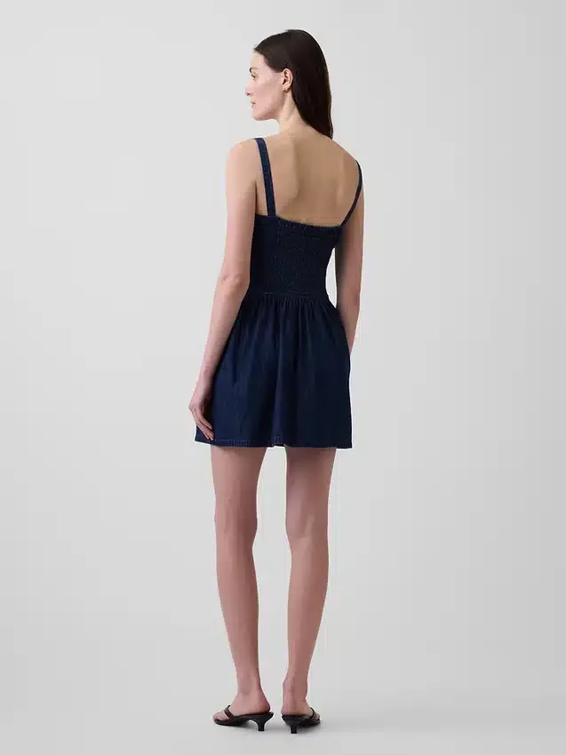 Minivestido vaquero de cintura baja