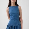 Minivestido vaquero de cintura baja
