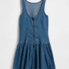 Minivestido vaquero de cintura baja