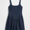 Minivestido vaquero de cintura baja