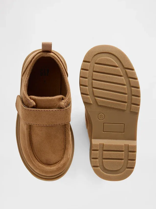 Mocasines de ante vegano para niños pequeños