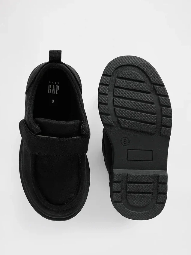 Mocasines de ante vegano para niños pequeños